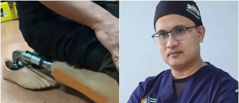 Kaki palsu mesra solat dengan sendi buku lali dinamik ciptaan Mohd Yazid Bajuri membantu pesakit amputasi sujud dengan selesa