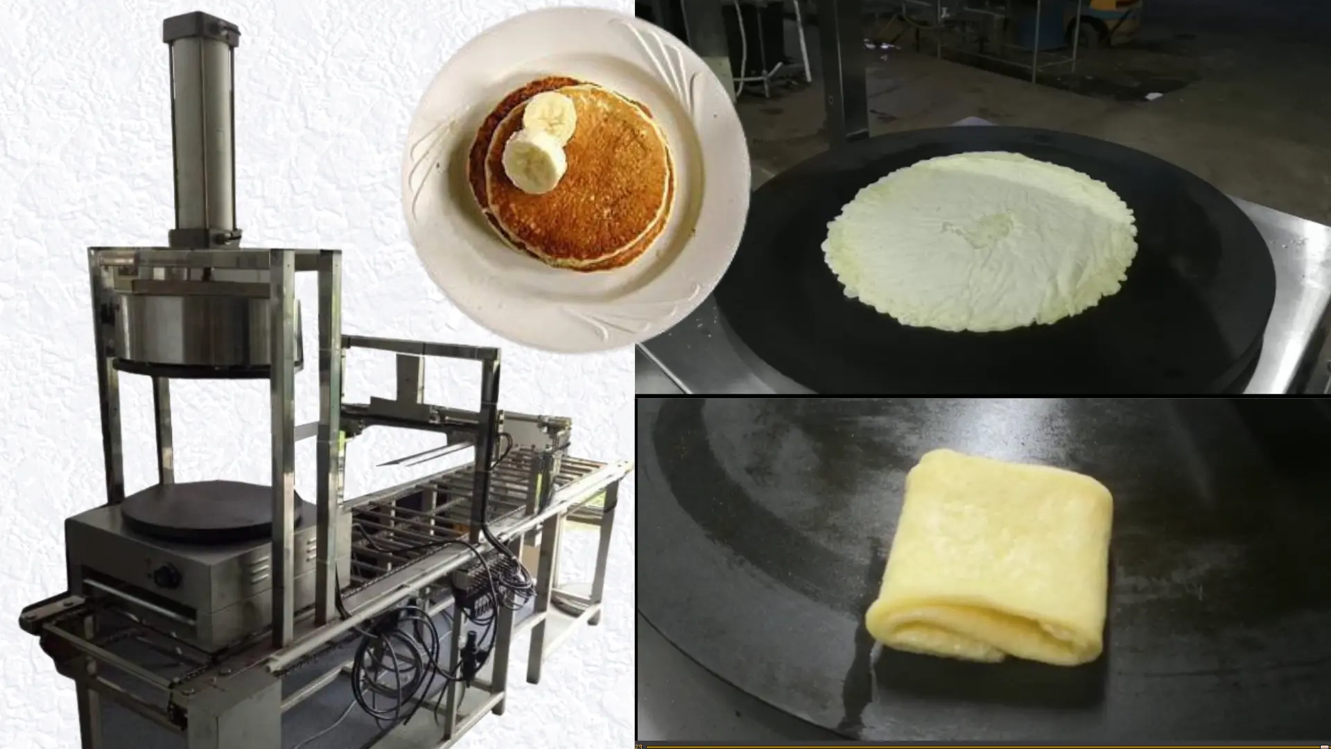 mesin lempeng automatik proses memasak dan melipat lempeng secara automatik dengan hasil sekata