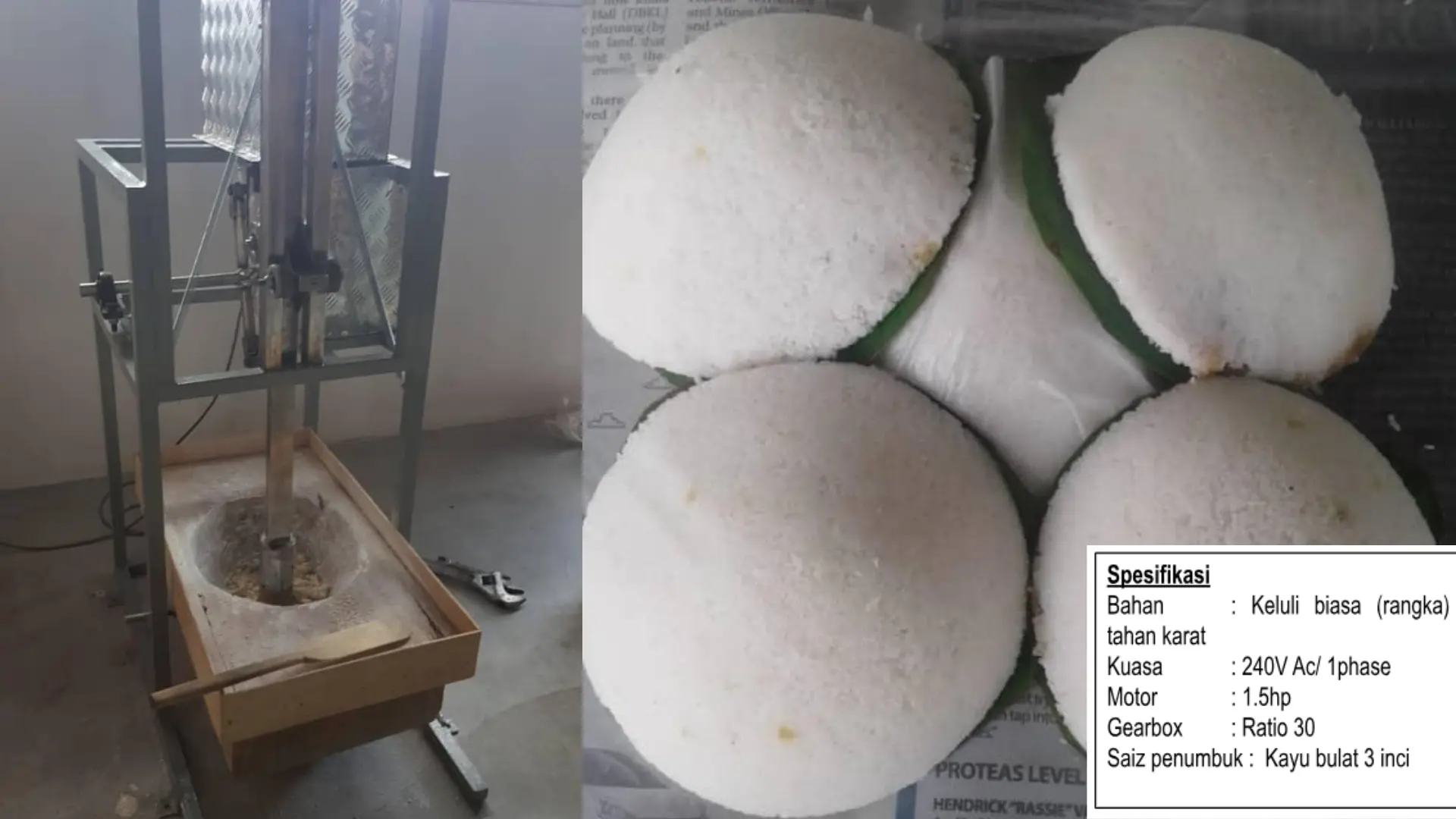 mesin penumbuk beras untuk putu piring tradisional hasilkan tekstur halus dan sekata