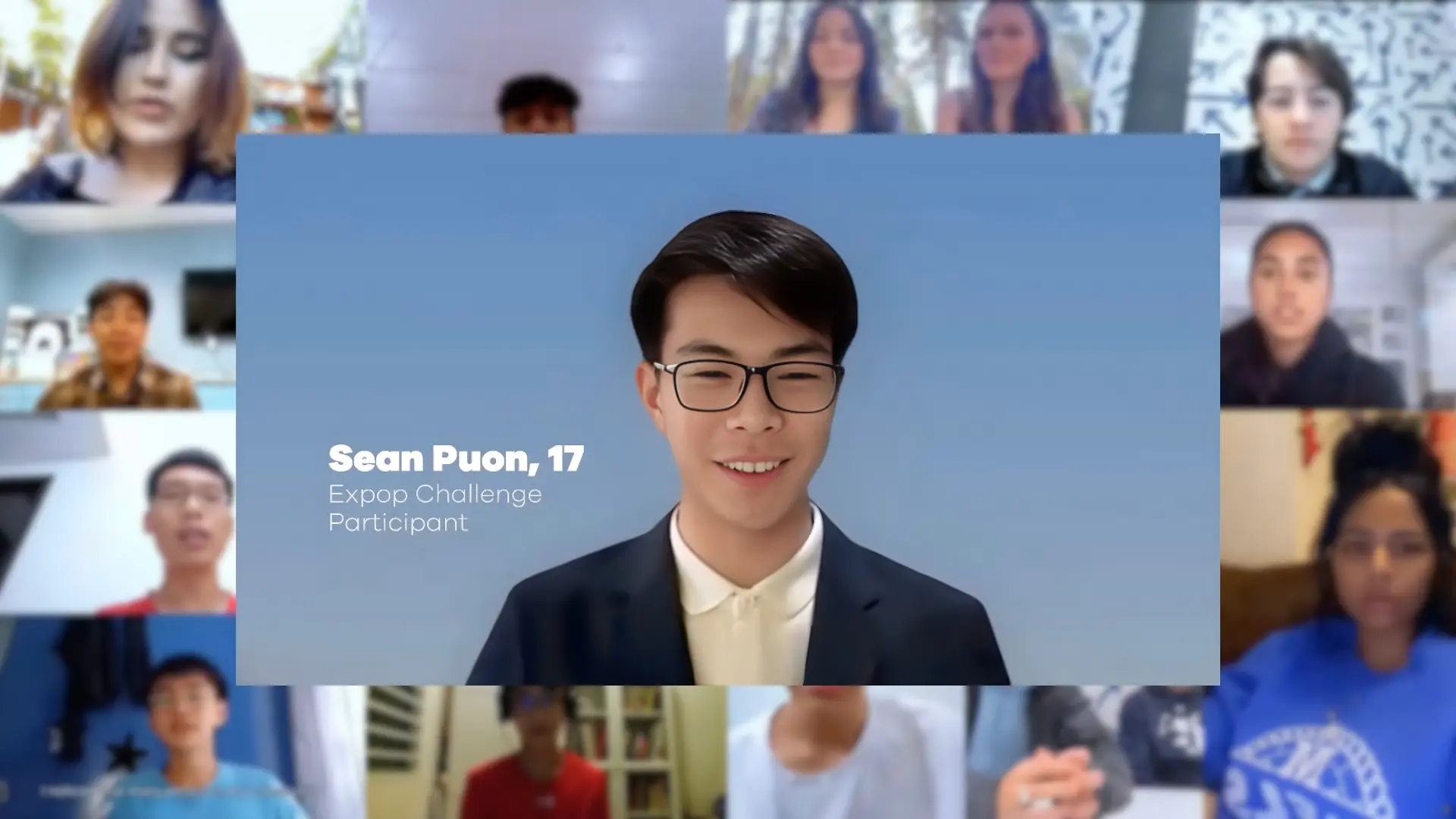 Sean Puon peserta Expop Startup Challenge Malaysia membentangkan startup bersama pelajar antarabangsa secara dalam talian